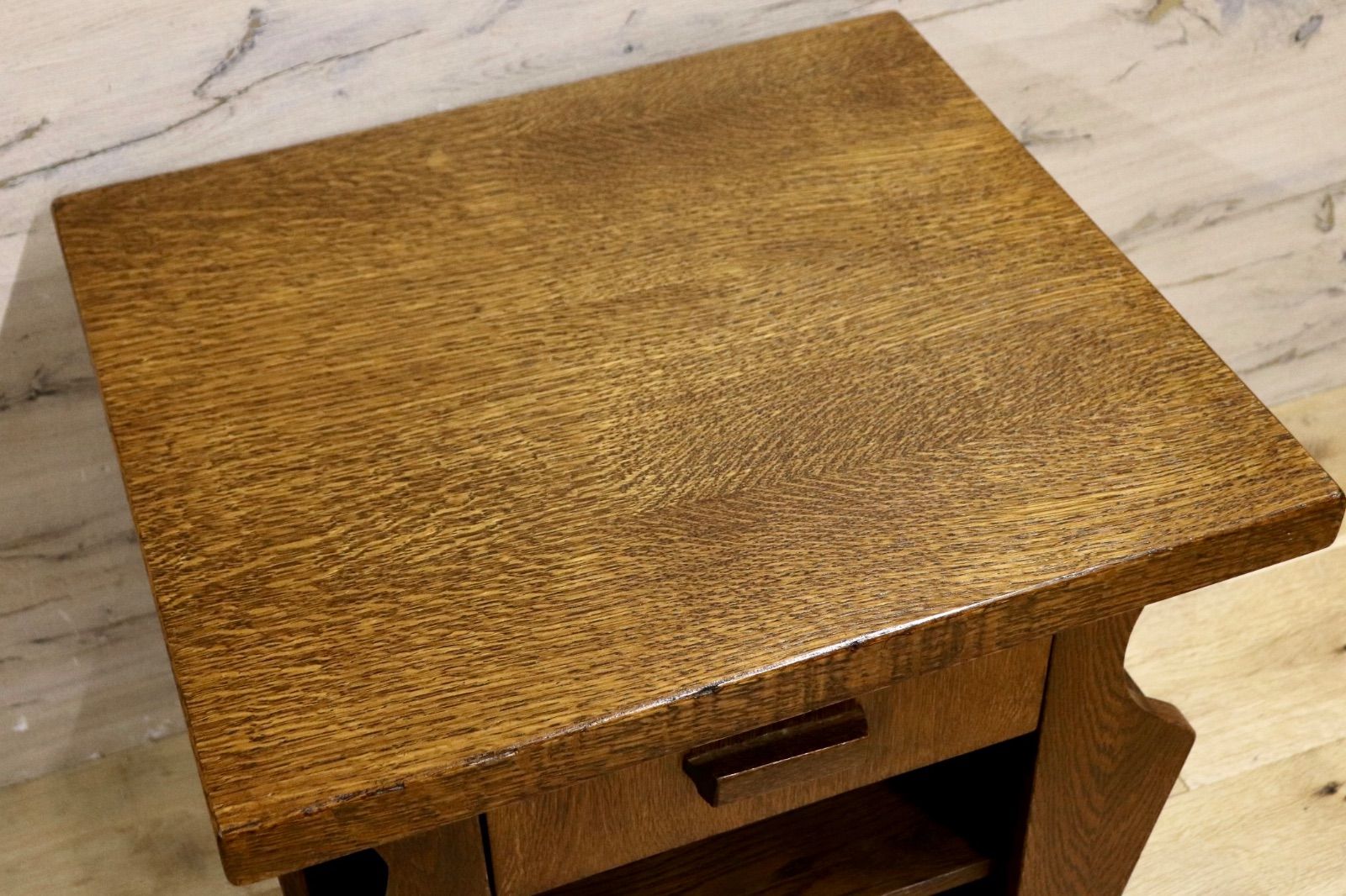 GMIS302○オーク材 サイドテーブル ベッドサイドテーブル エンド