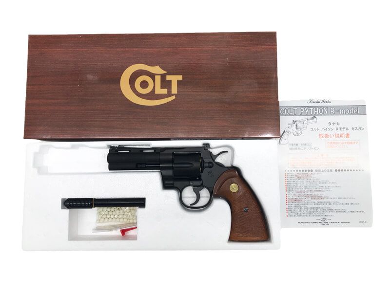 タナカ コルト パイソン 357マグナム 4インチ Rモデル HW ガスリボルバー ランクBトイガン