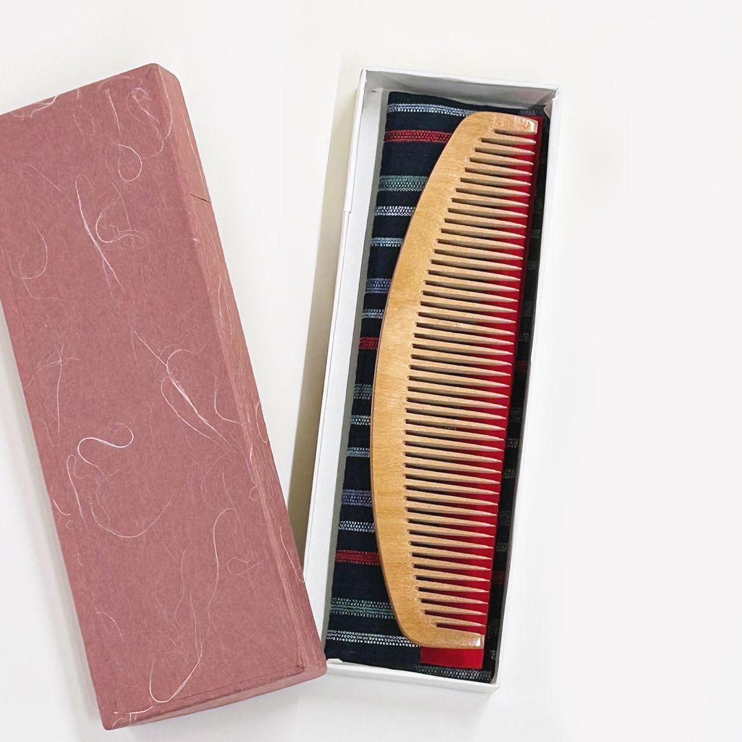 希少品【新品未使用】みねばり お六櫛（とかし櫛・5寸5分・荒歯