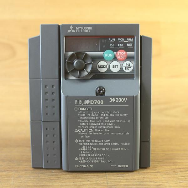 三菱 FR-D 720-1.5 K インバータ 3相 200 V 2馬力