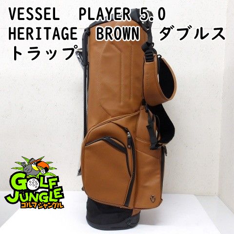 Vessel ブラウン キャディバッグ　ツアーバッグ Sunday III Leather Stand