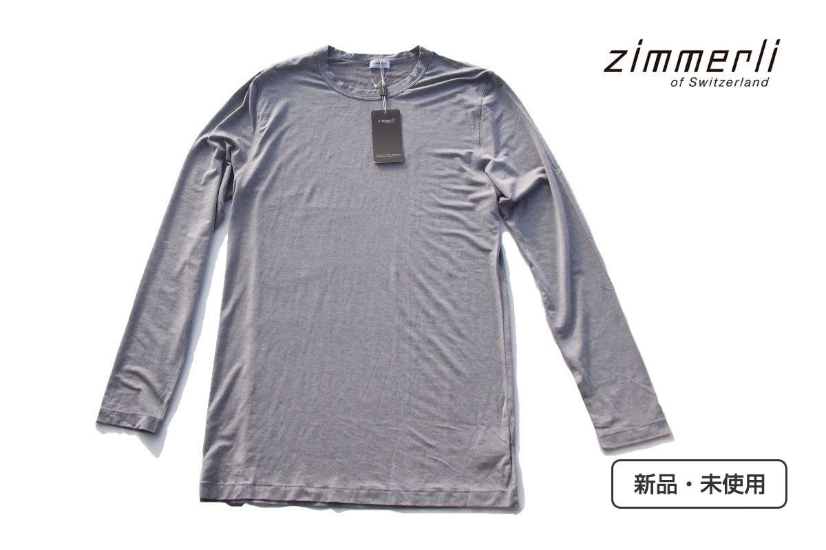 新品｜未使用｜ヅィメリ｜Zimmerli｜ロングスリーブシャツ｜M｜Quality718／Style8252｜グレー