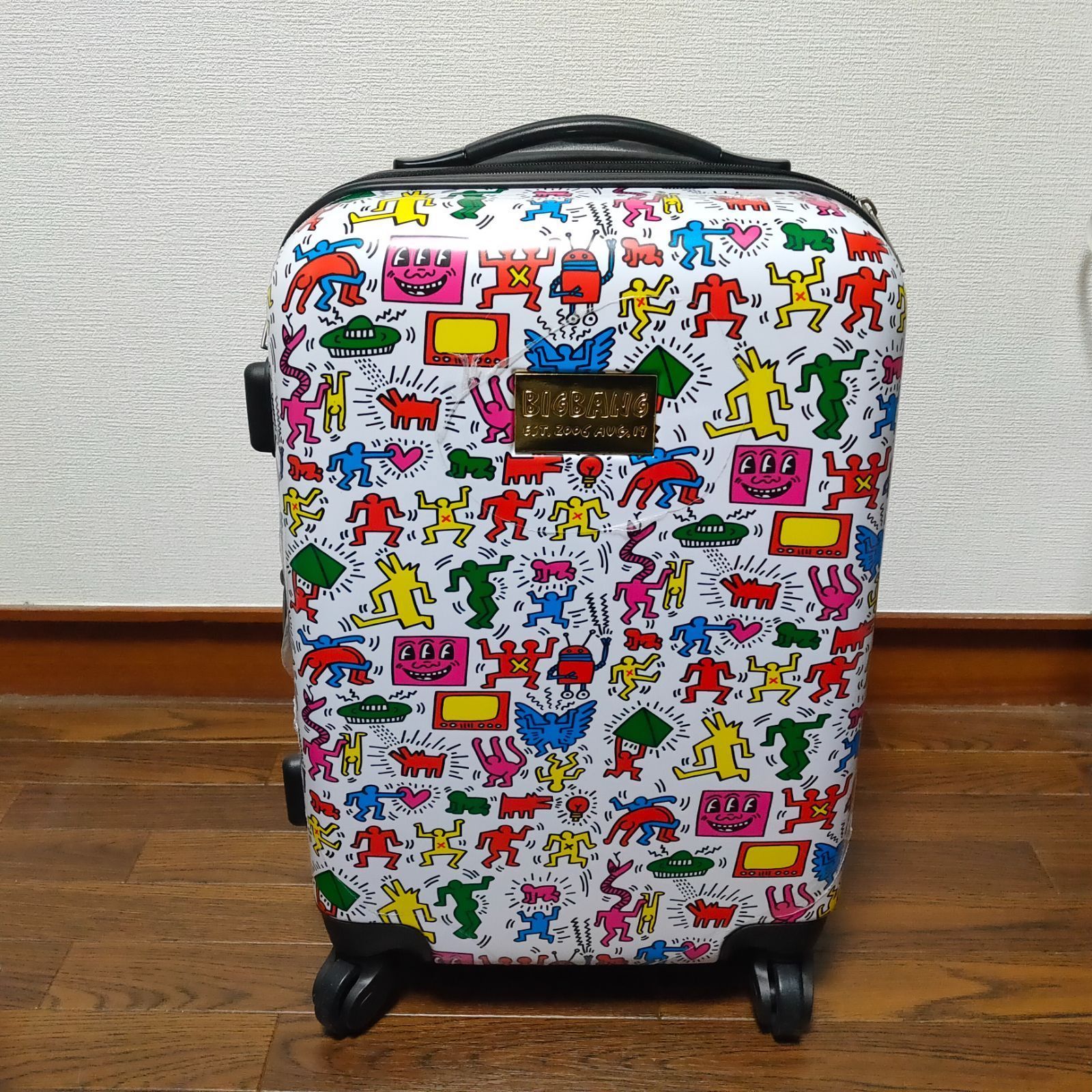 未使用保管品 鍵あり】BIGBANG × キースヘリング スーツケース 拡張式