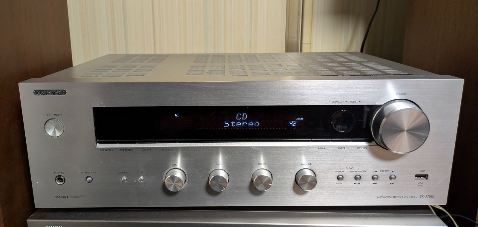 音出し 済 ONKYO TX 8050 ネットワークステレオレシーバー プリメインアンプ シルバー