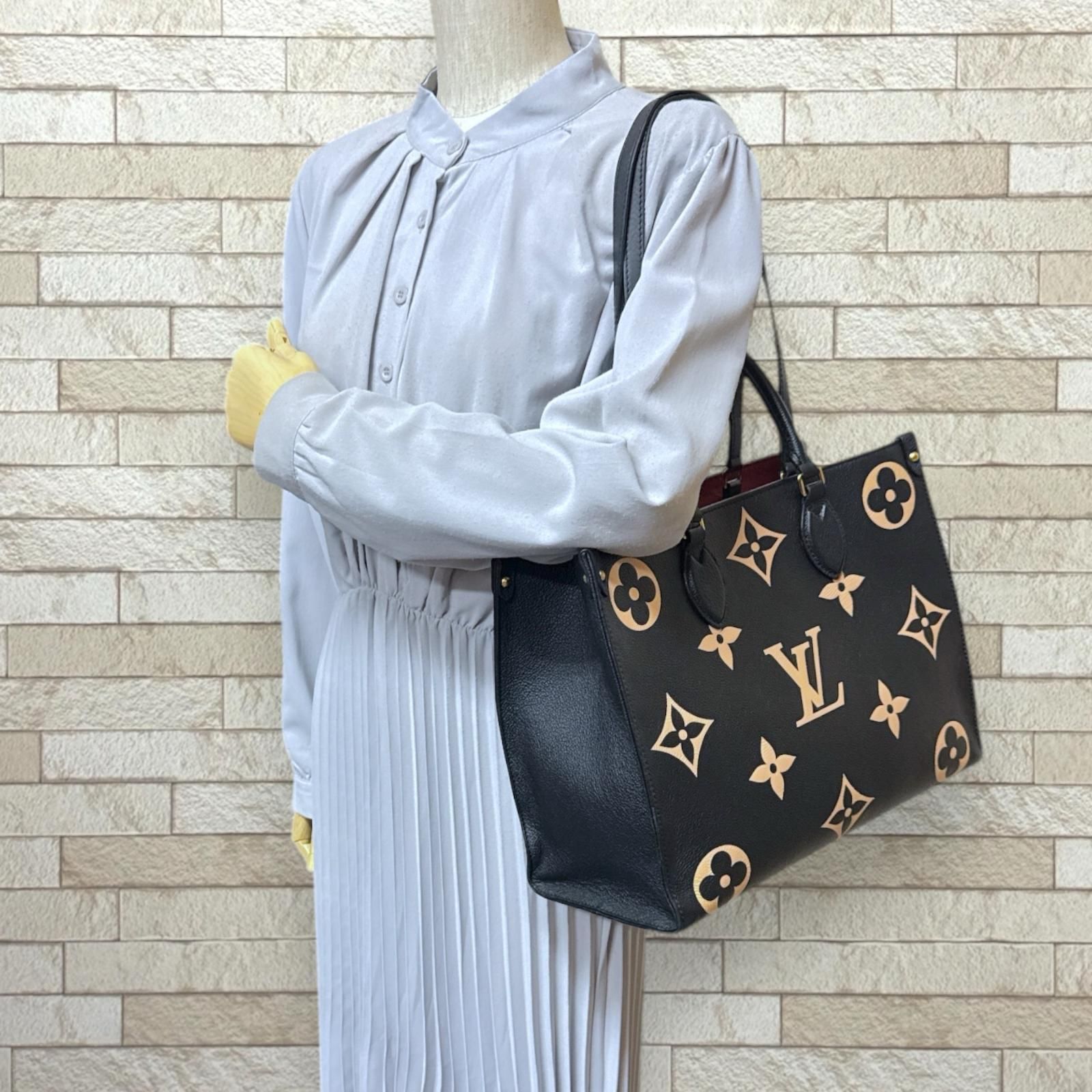 ルイヴィトン オンザゴーMM モノグラムバイ アンプラント ショルダーバッグ M 45495 ブラック レディース LOUIS VUITTON ルイ ヴィトン