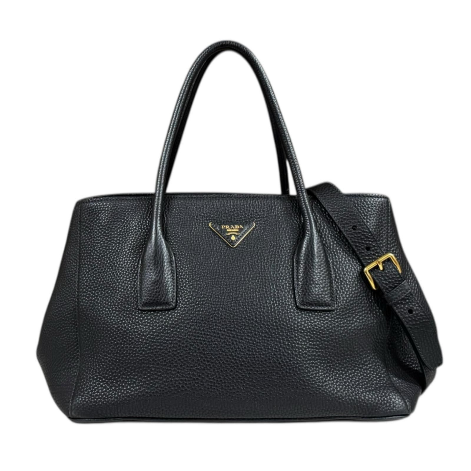 プラダ ショルダーバッグ レザー BN 2808 ブラック レディース PRADA