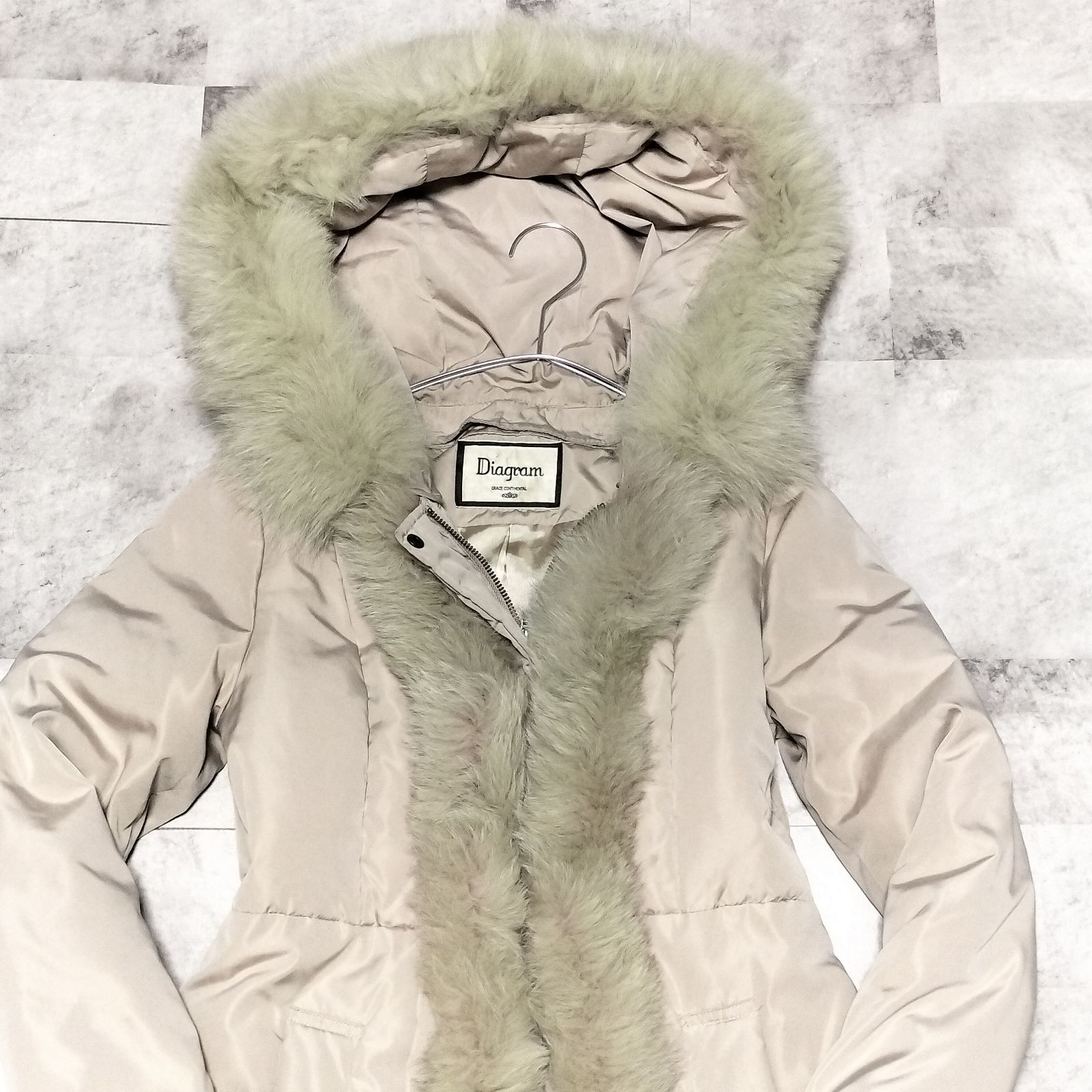 Diagram ダイアグラム 3way フォックスファー トリミングトリム ダウン