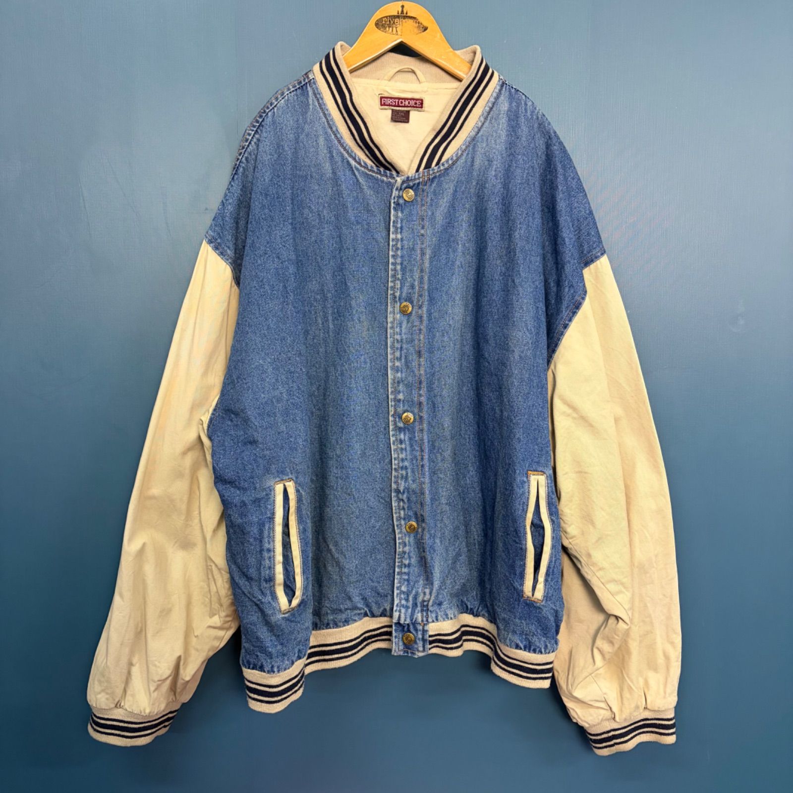 USA古着 デニムスタジャン ボンバージャケット 90