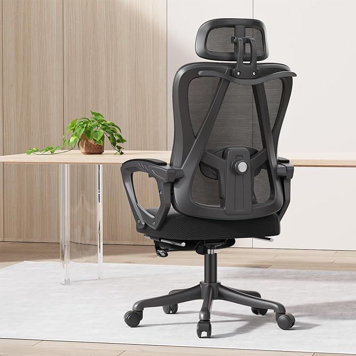 Comfora オフィスチェア 椅子 デスクチェア メッシュ ハイバック リクライニング フットレスト付き 勉強椅子 パソコンチェア ゲーミングチェア 在宅ワーク 疲れにくい 150 kg耐荷重 S 288ブラック 大型