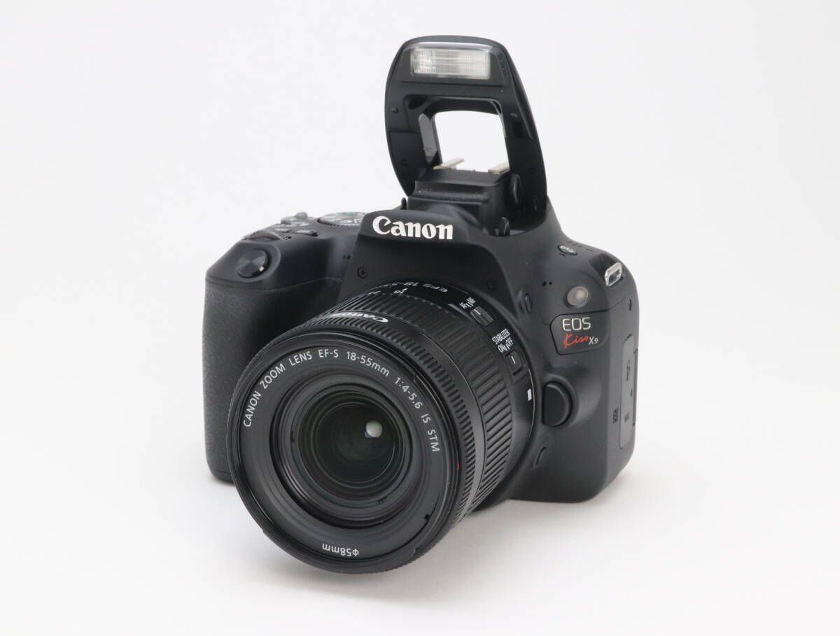 A Canon キヤノン EOS Kiss X 9 EF S 18 55 mm レンズキット ブラック シャッター回数2472 初期不良 対応 111 244