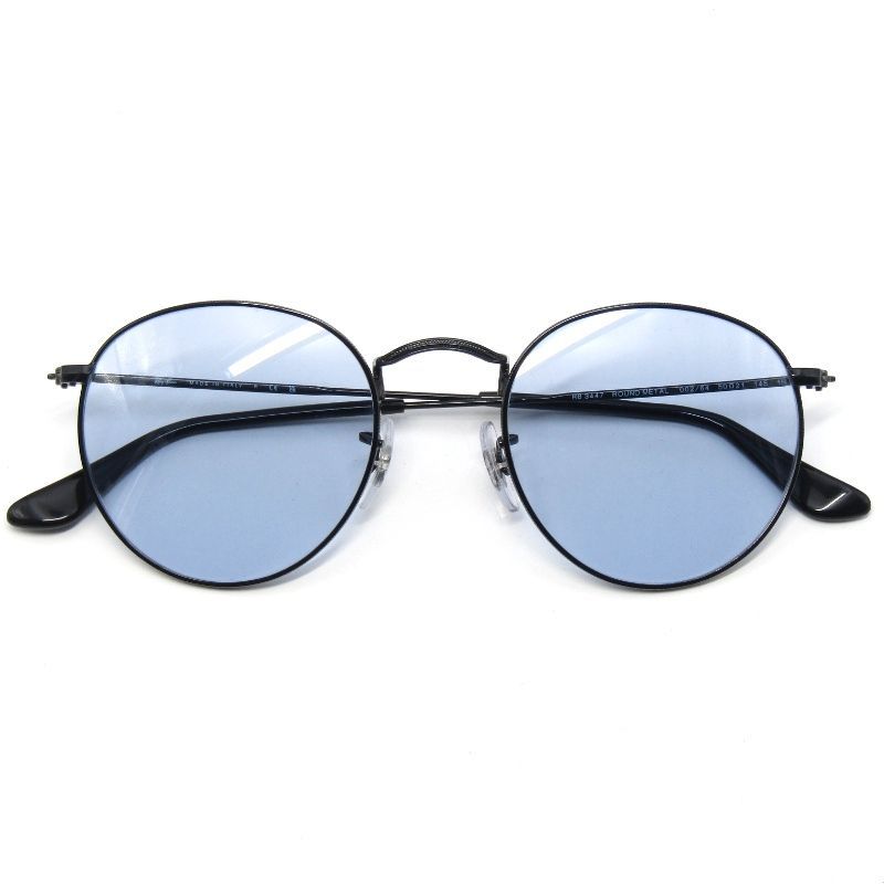 Ray-Ban レイバン サングラス RB 3447 ROUND METAL イタリア製 ラウンドメタル ボストン WASHED 002 64 ポリッシュブラック