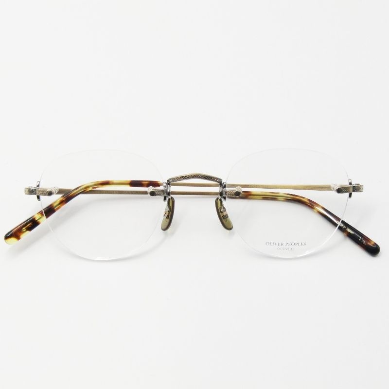 ♥ OLIVER PEOPLES オリバーピープルズ メガネフレーム Richman 日本製 オプテックジャパン期 AG アンティークゴールド