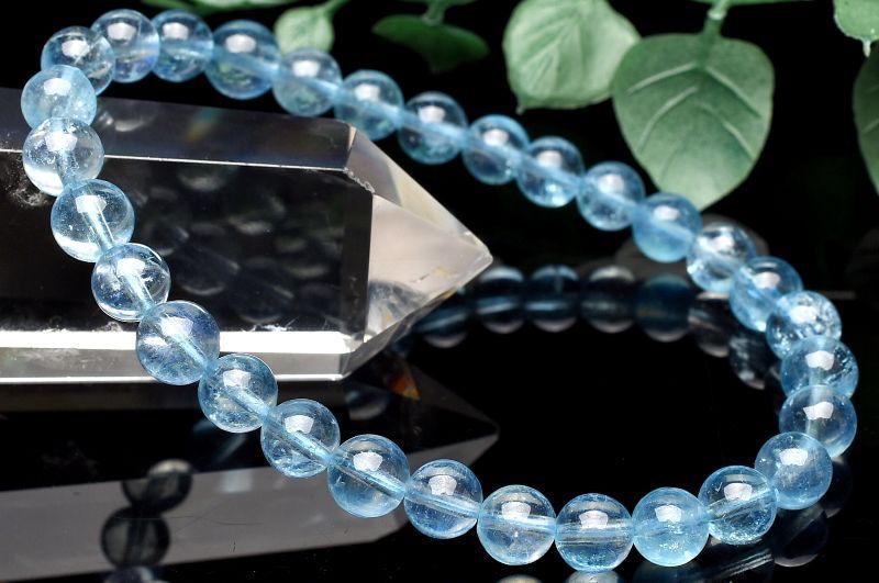 オリジナル品2点限定✨高品質アクアマリンブレスレット 半々タイプ