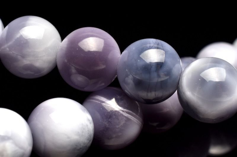１点物 AAA アイテム パープルラリマー 7 mm ブレスレット パワーストーン 天然石 _MC 2448