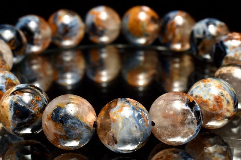  １点物 渦巻く模様が魅せる結晶美 ピーターサイトシリカ 11.5-12 mm ブレスレット パワーストーン 天然石 _MC 2394 ブレスレット バングル アクセサリー