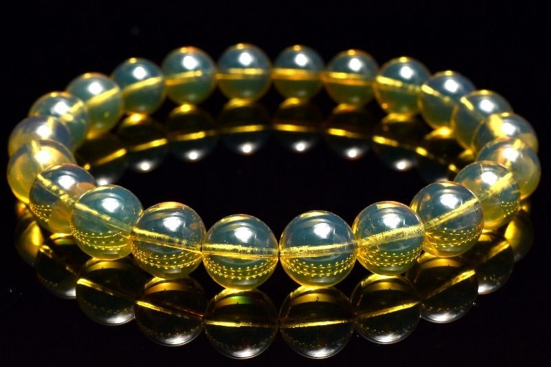 1点物】希少メキシコ産◇天然琥珀 ブルーアンバー(琥珀) 8.5mm