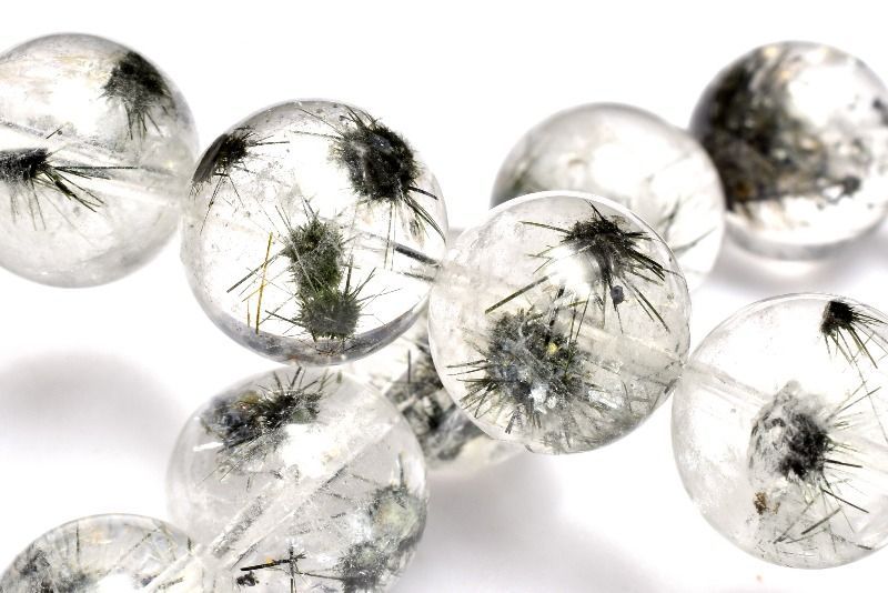 １点物 AAAA 星入り ホーランダイトインクォーツ ウニ水晶 11.5 mm ブレスレット パワーストーン 天然石 _MC 2471