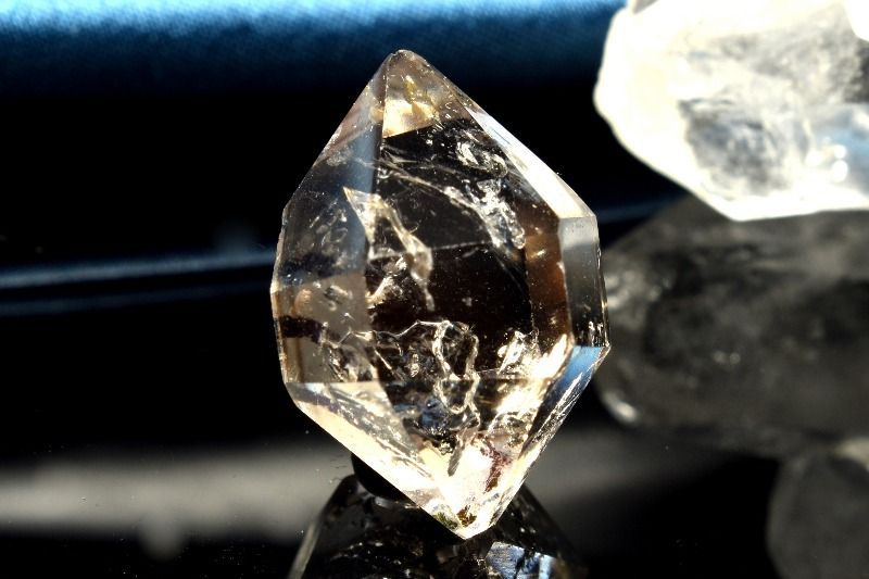 1点物】希少レア！ 水入り水晶 20x14mm 両剣ポイント ルース