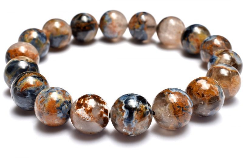 １点物 渦巻く模様が魅せる結晶美 ピーターサイトシリカ 11 5 12 mm ブレスレット パワーストーン 天然石 _MC 2394