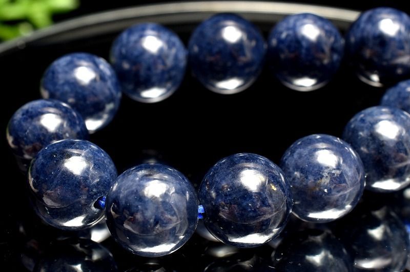 １点物 凛とした輝きを放つ深い青 サファイア 9 mm ブレスレット パワーストーン 天然石 _MC 2364