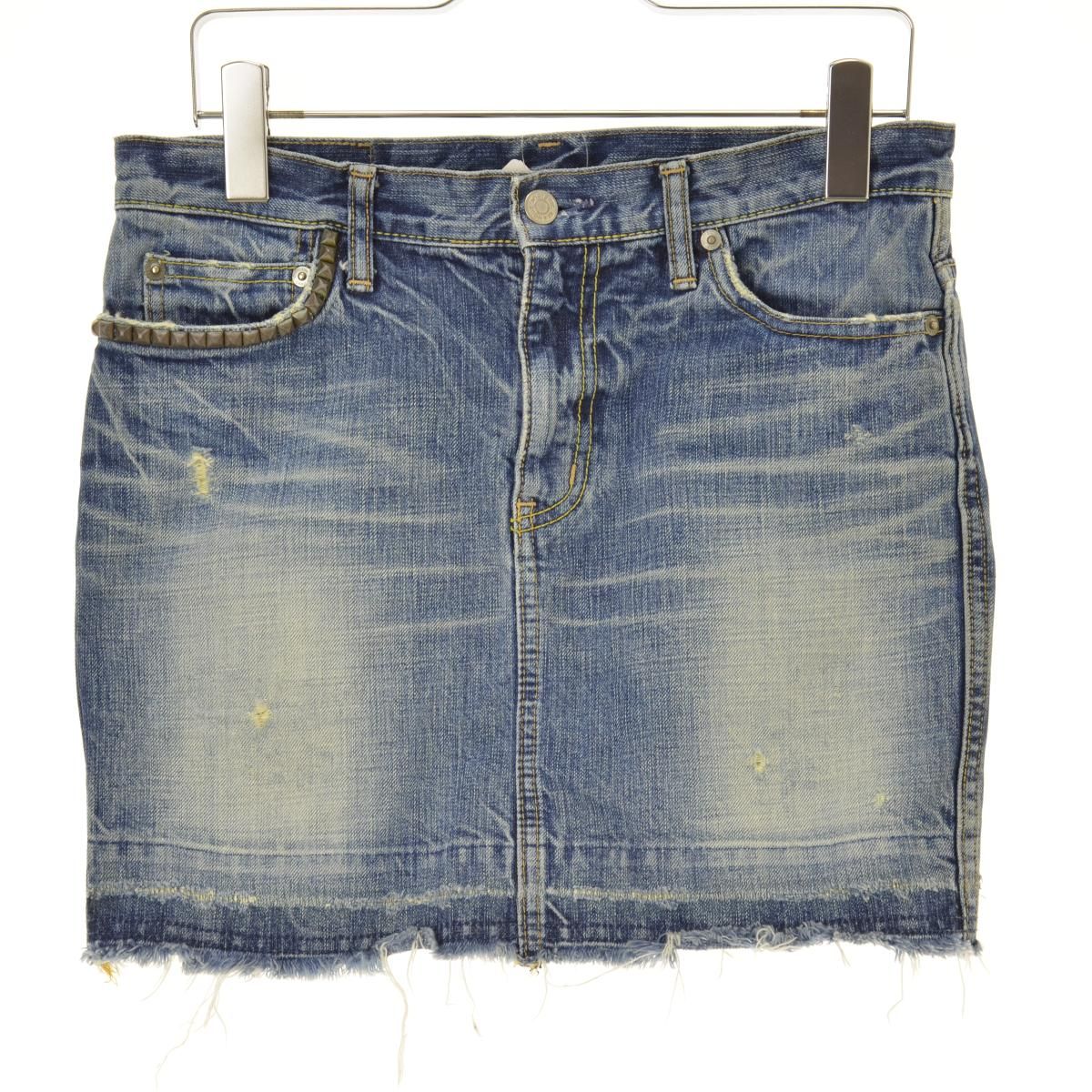 HYSTERICGLAMOUR スタッズミニデニムスカート
