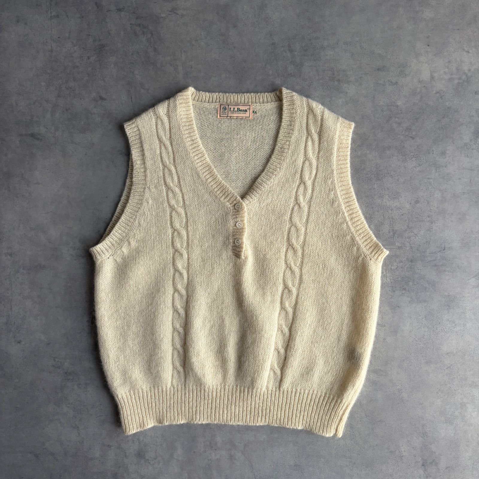 80s〜90s/L.L.Bean/エルエルビーン/ニットベスト/香港製/プルオーバー 