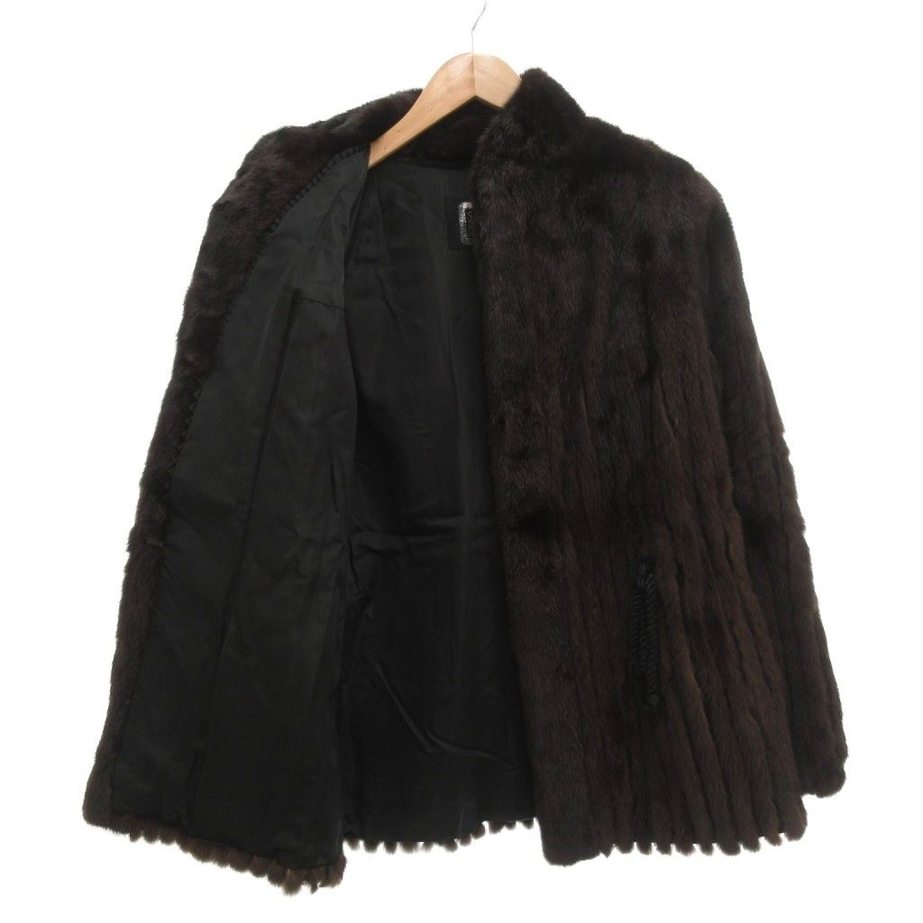 サガミンク SAGA MINK 銀サガ ファーコート ミンク 毛皮 S ハーフ丈