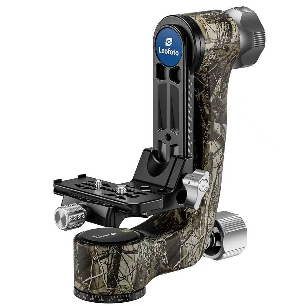 Leofoto レオフォト PG 3 C ジンバル雲台 カモフラージュ 25 kg耐荷重 大型望遠レンズ対応 アルカスイス互換プレート付属 野鳥撮影 スポーツ撮影向け