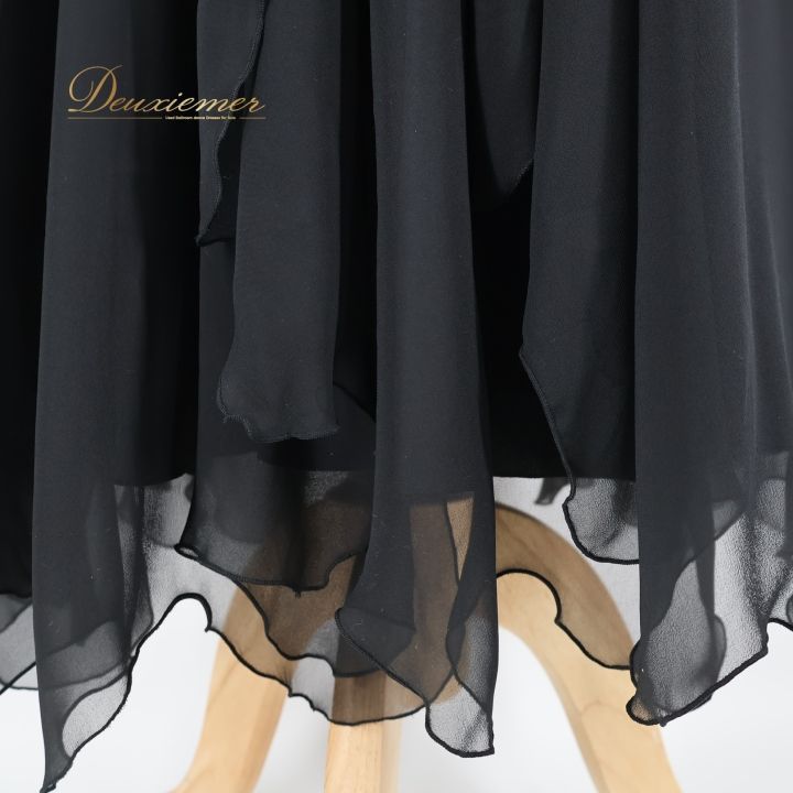 社交ダンス 衣装 スカート ブラック系 チャコットロイヤルダンス