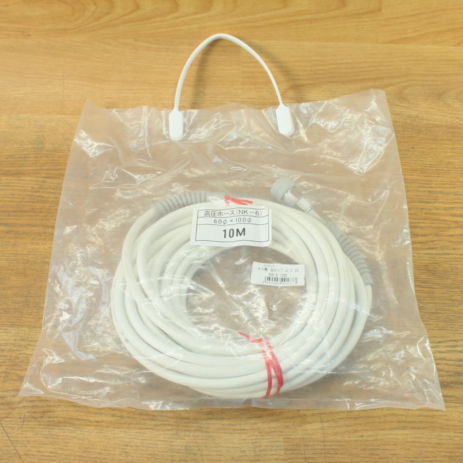 10 m 八興 NK-6 高圧エアホース φ6.0×φ10.0 白