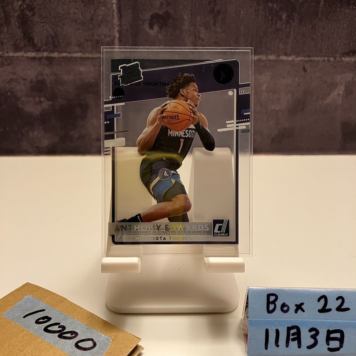 2020 21 Panini Anthony Edwards Minnesota Timberwolves Clearly Donruss カード