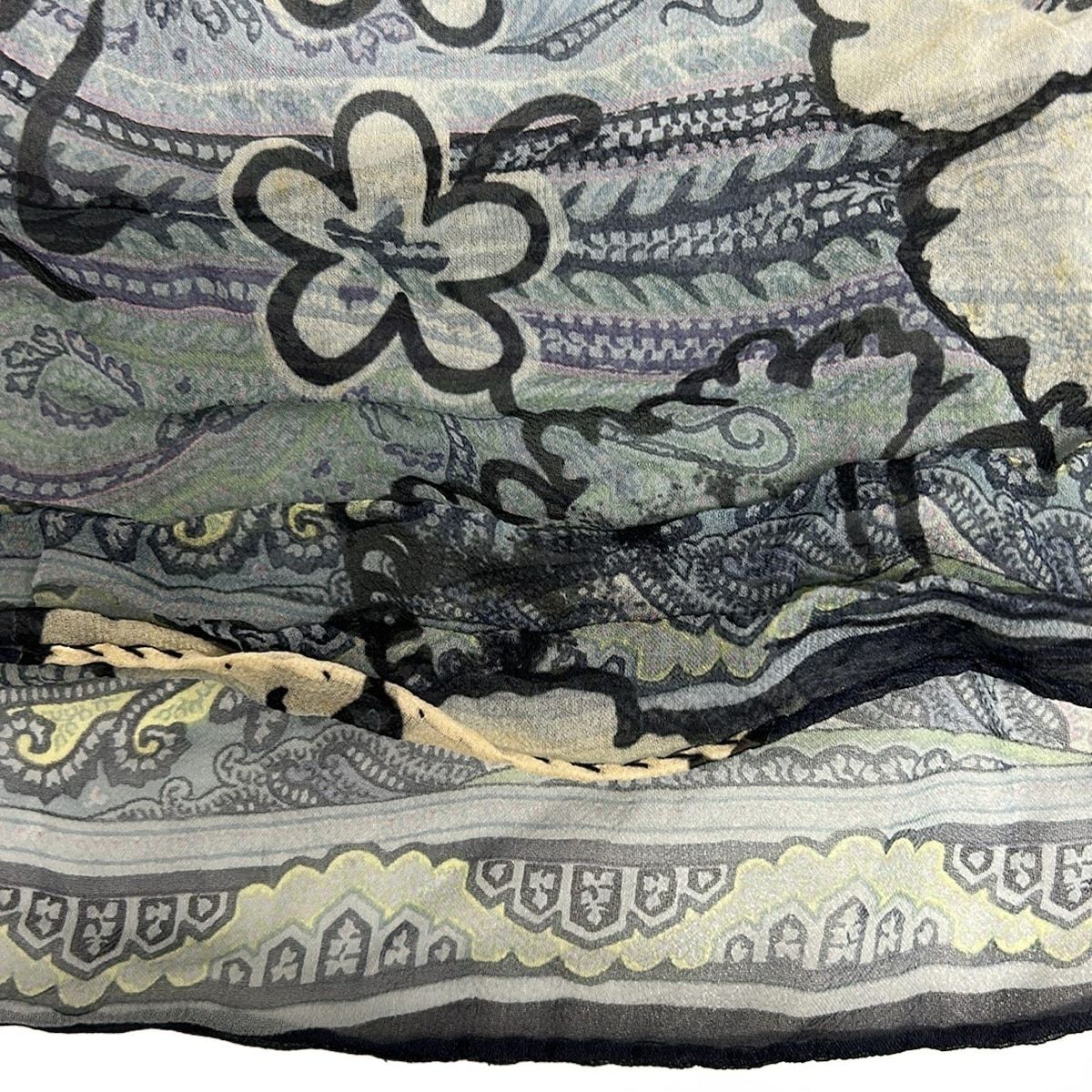 ETRO(エトロ) ストール(ショール) ファッション - ブルー×グレー