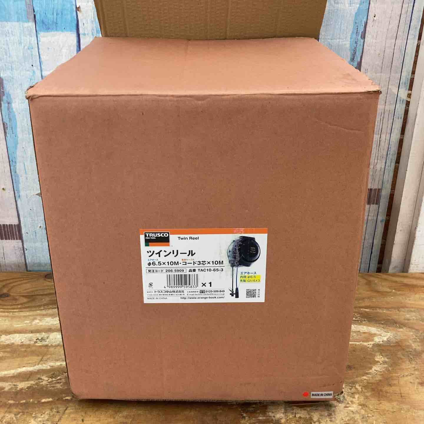 TRUSCO トラスコ ツインリール エアーΦ6 5 X 10 M コード3芯X TAC 65 3 柏店