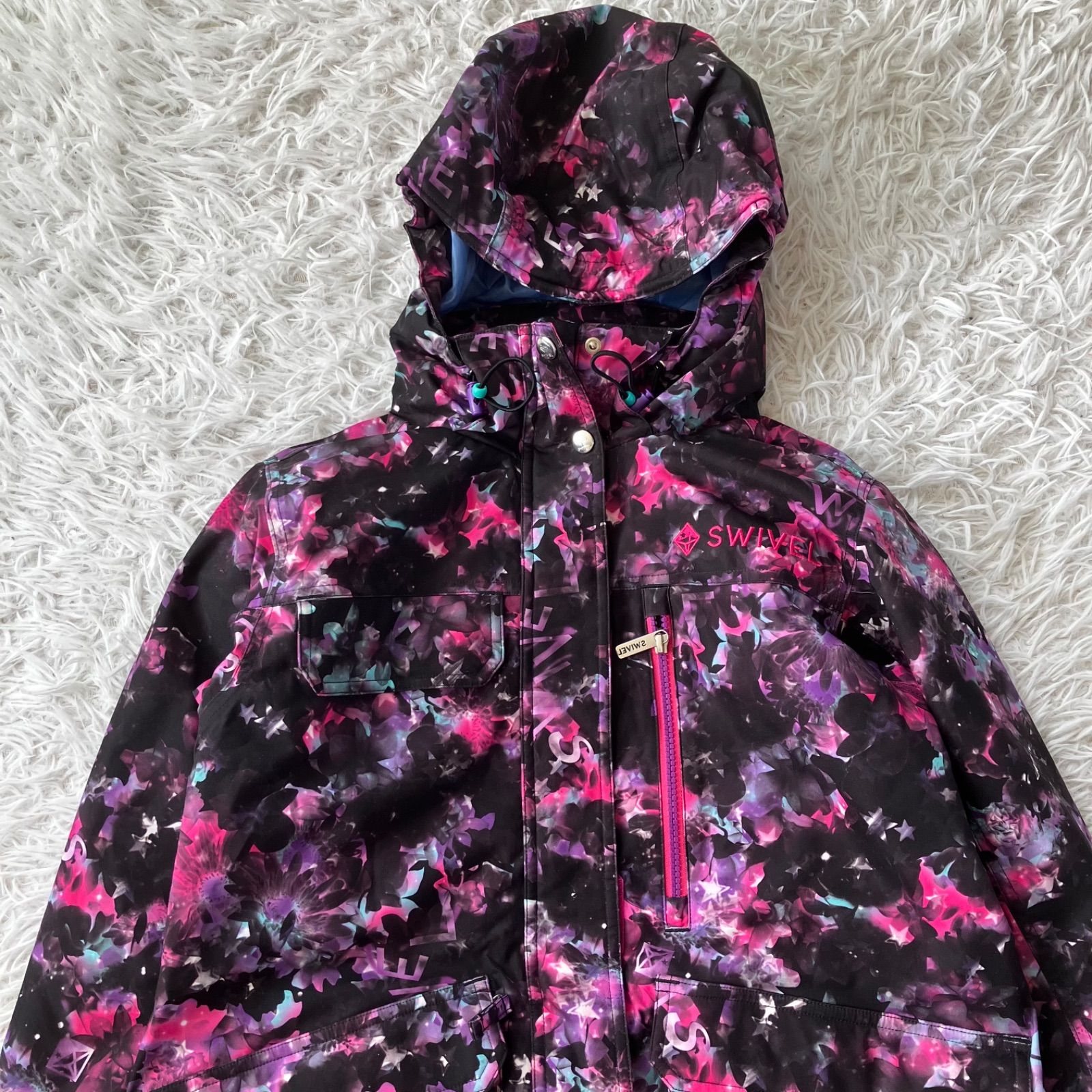 状態良 SWIVEL スウィベル   スキーウェア スノーボードジャケットウェア  総柄 M 4497