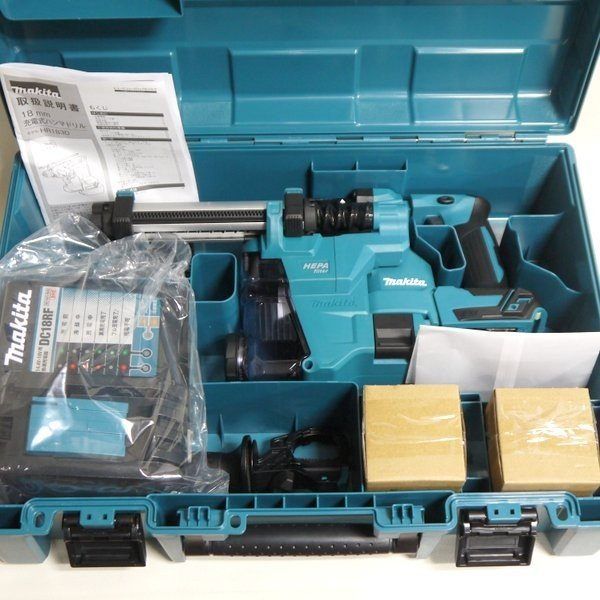 makita マキタ 18 mm 充電式ハンマドリル ♥ フルセット V 6.0 Ah 集じんシステム付 SDSプラスシャンク ハンマードリル≡DT 6929
