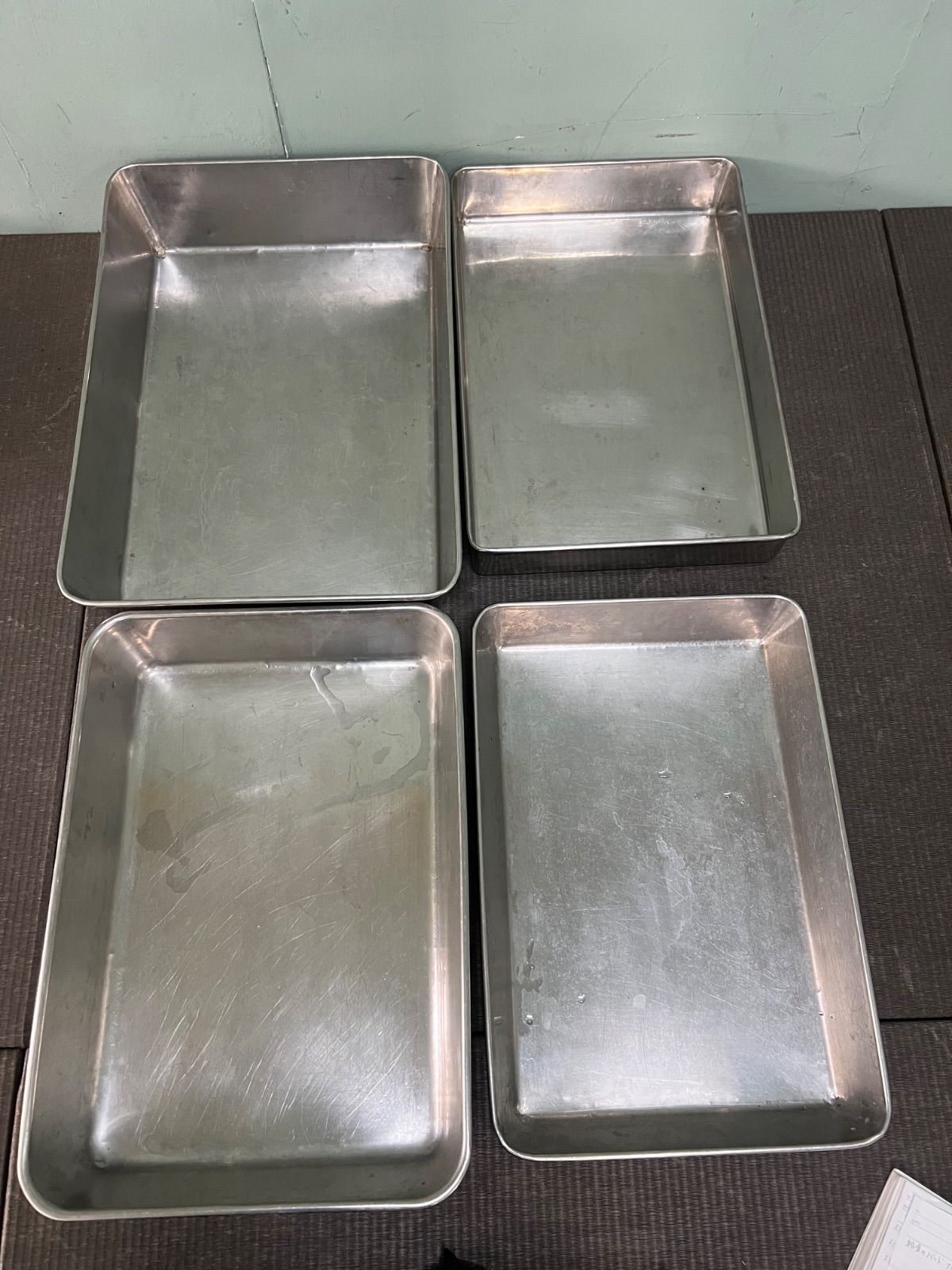 ⭐︎ 調理器具 販売 業務用 ステンレス 深型 バット 大サイズ 4枚