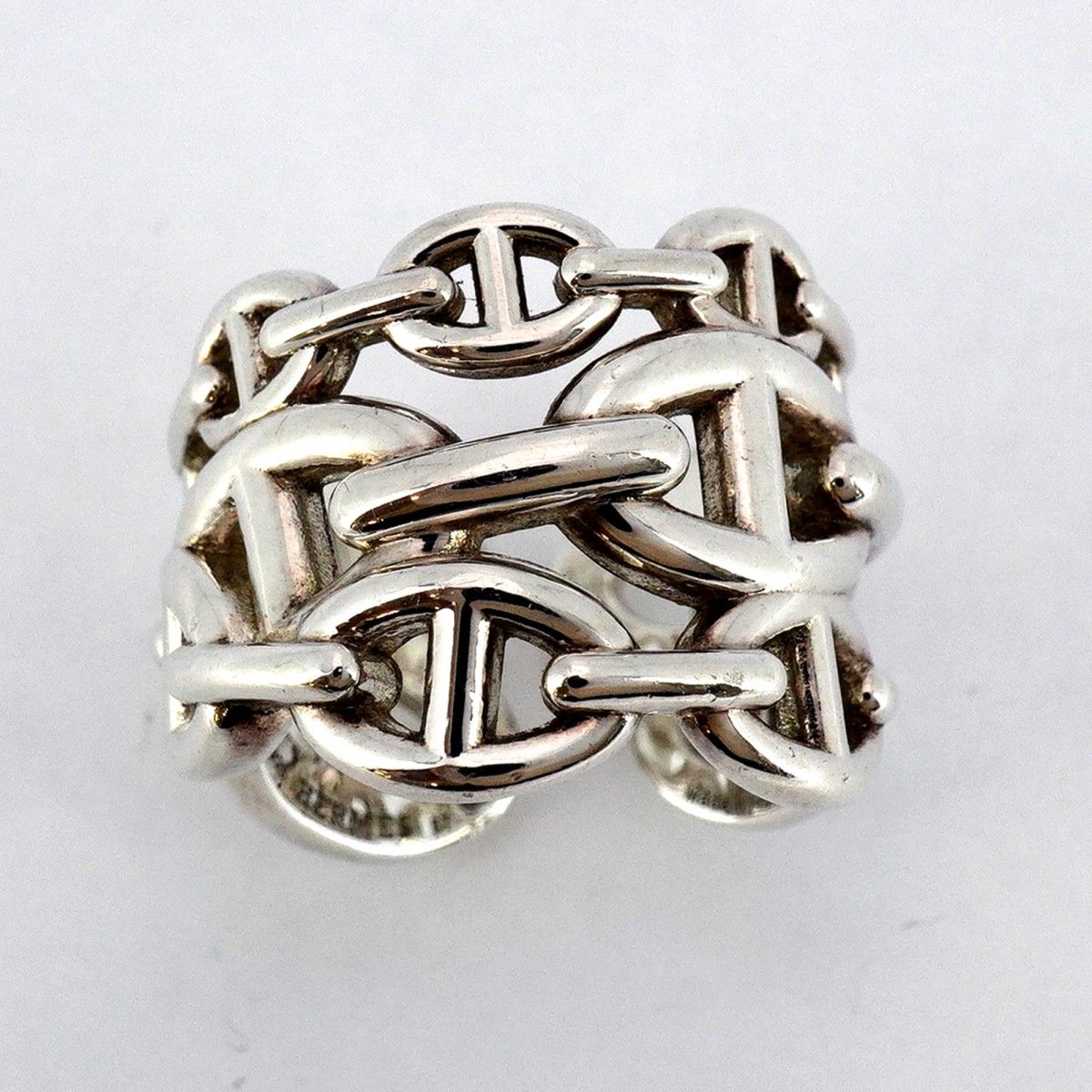 5 jpb 0064 エルメス リング アンシェネ シェーヌダンクル シルバー925 ＃57 メンズ