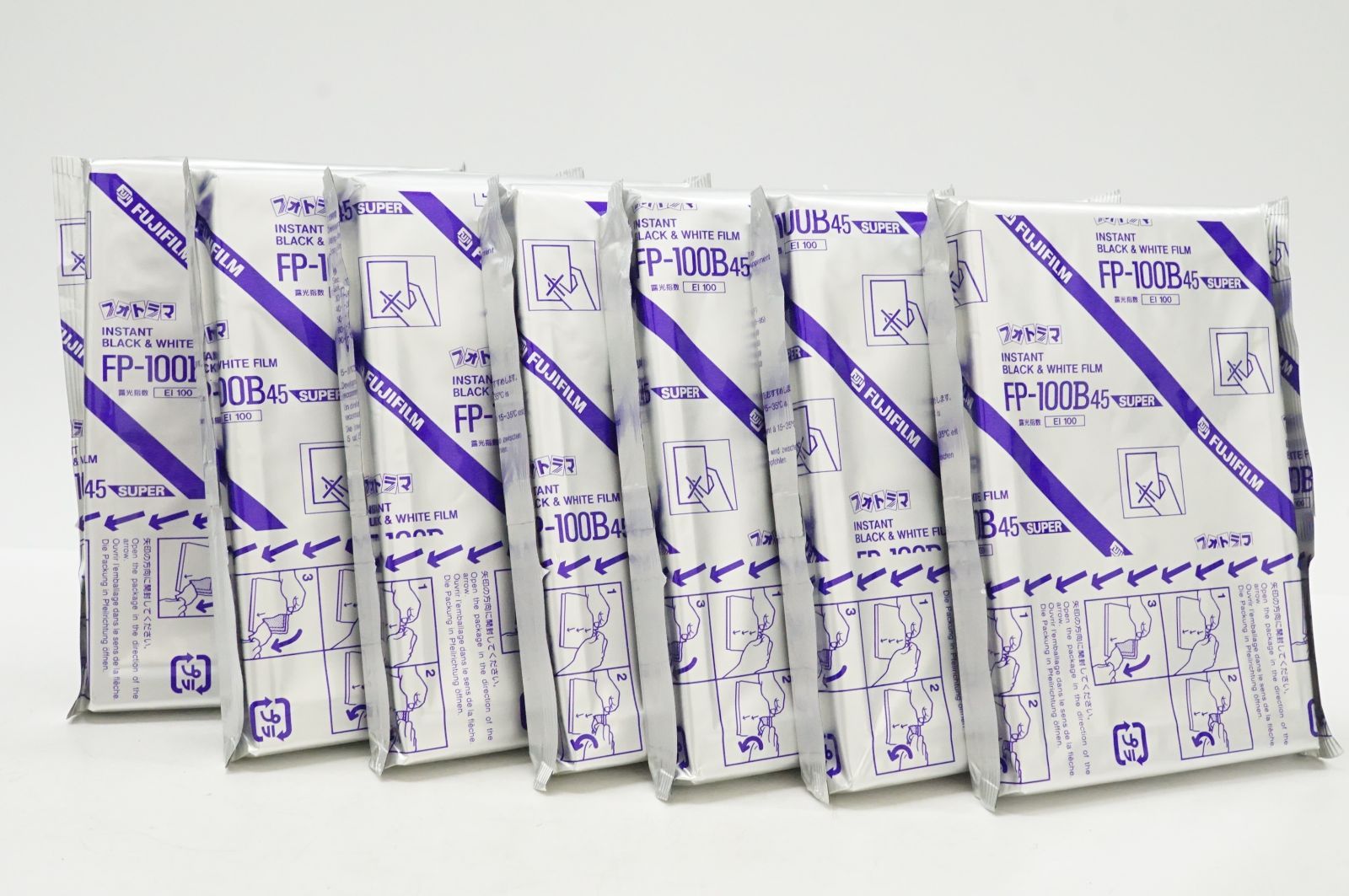 C 011514-1 Fujifilm FP-100 B 45 インスタントフィルム 期限切れ 7箱