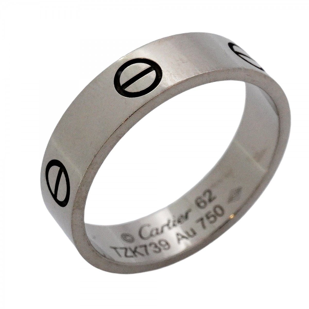5 jpb 0069 カルティエ リング ラブ K 18 WG ホワイトゴールド ＃62 メンズ