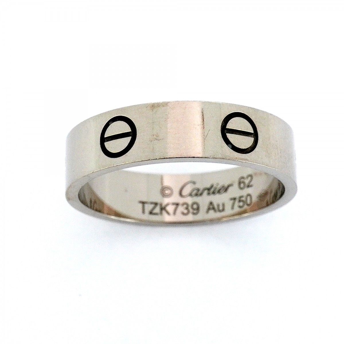 5 jpb 0069 カルティエ リング ラブ K 18 WG ホワイトゴールド ＃62 メンズ