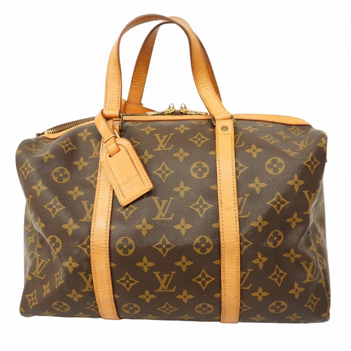 5 pb 1957 ルイヴィトン ボストンバッグ モノグラム サックスプール35 M 41626 ブラウン レディース