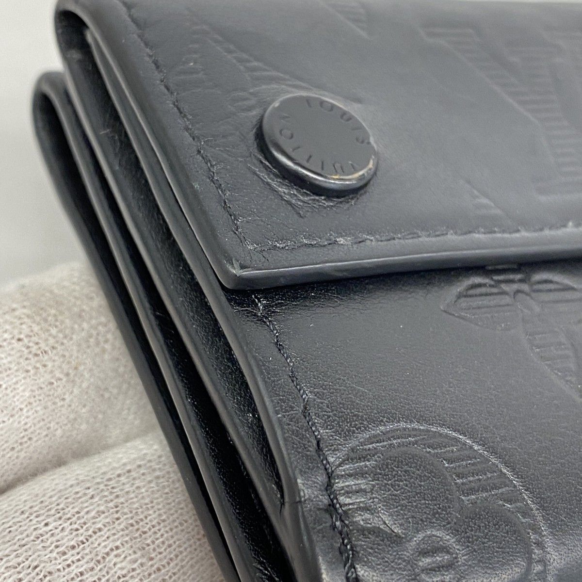 5pb1667】ルイヴィトン 三つ折り財布 モノグラム・シャドウ