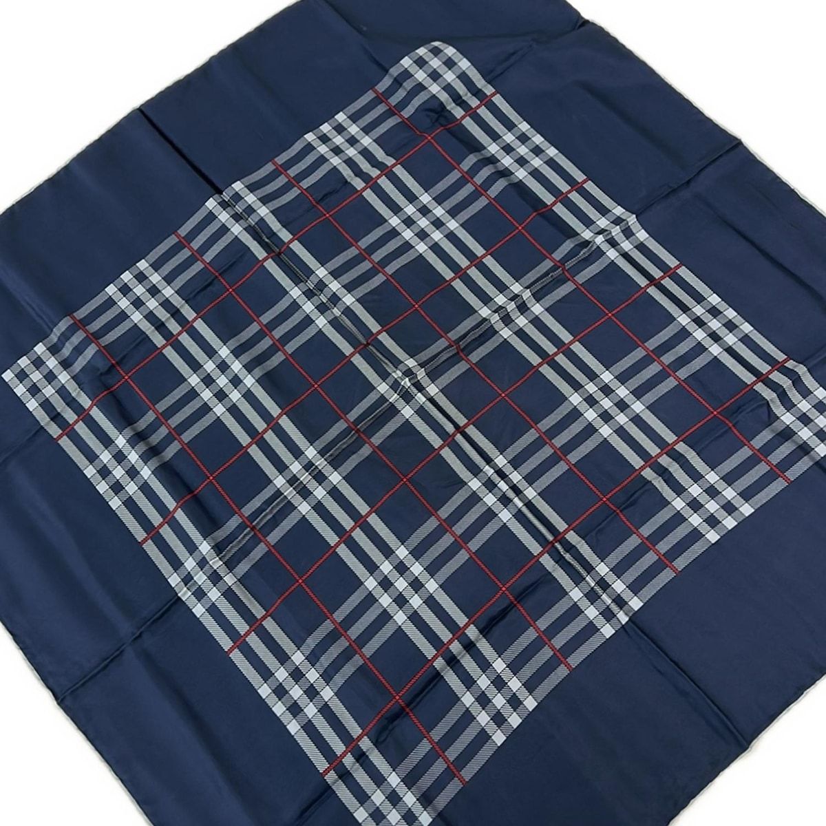 Burberry s バーバリーズ スカーフ - ネイビー×ライトブルー×レッド チェック柄