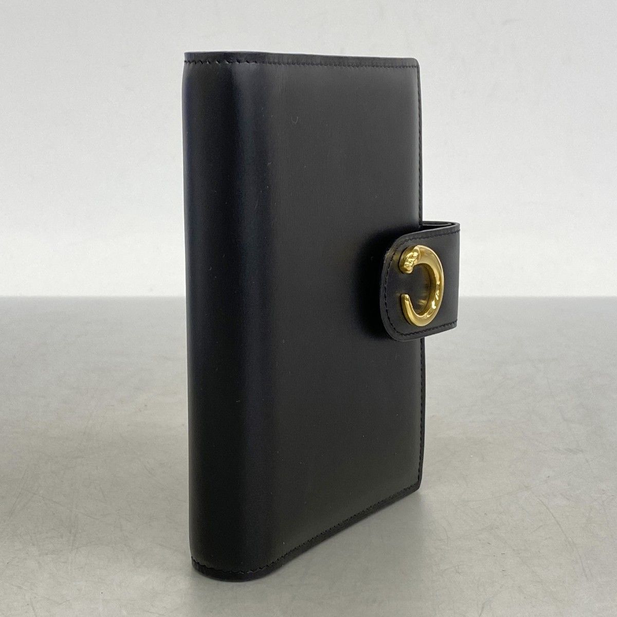 5 pb 1741 カルティエ 手帳カバー パンテール レザー ブラック ゴールド金具 レディース