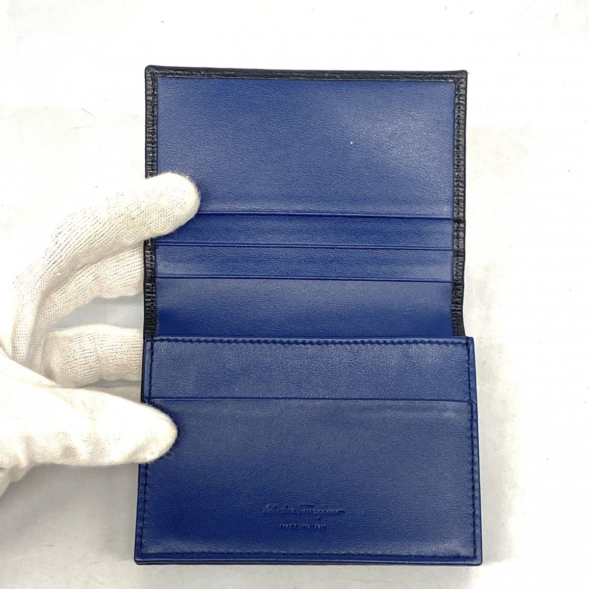 5pb1776】サルヴァトーレフェラガモ 名刺入れ ガンチーニ レザー