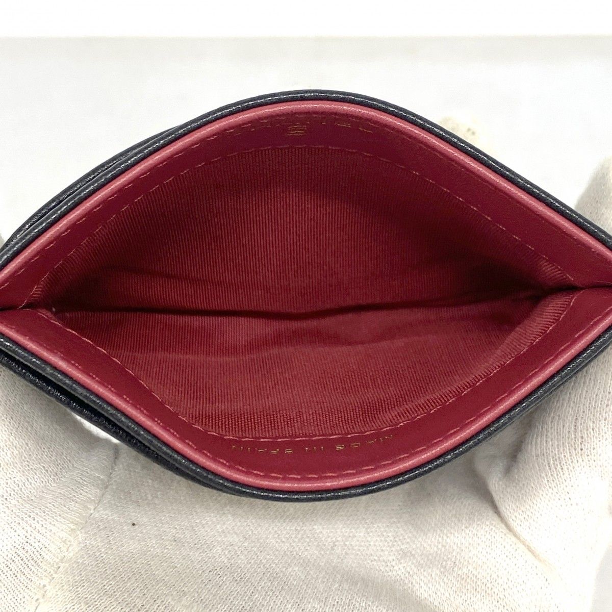 5pb1778】シャネル カードケース シャネル19 ラムスキン ブラック