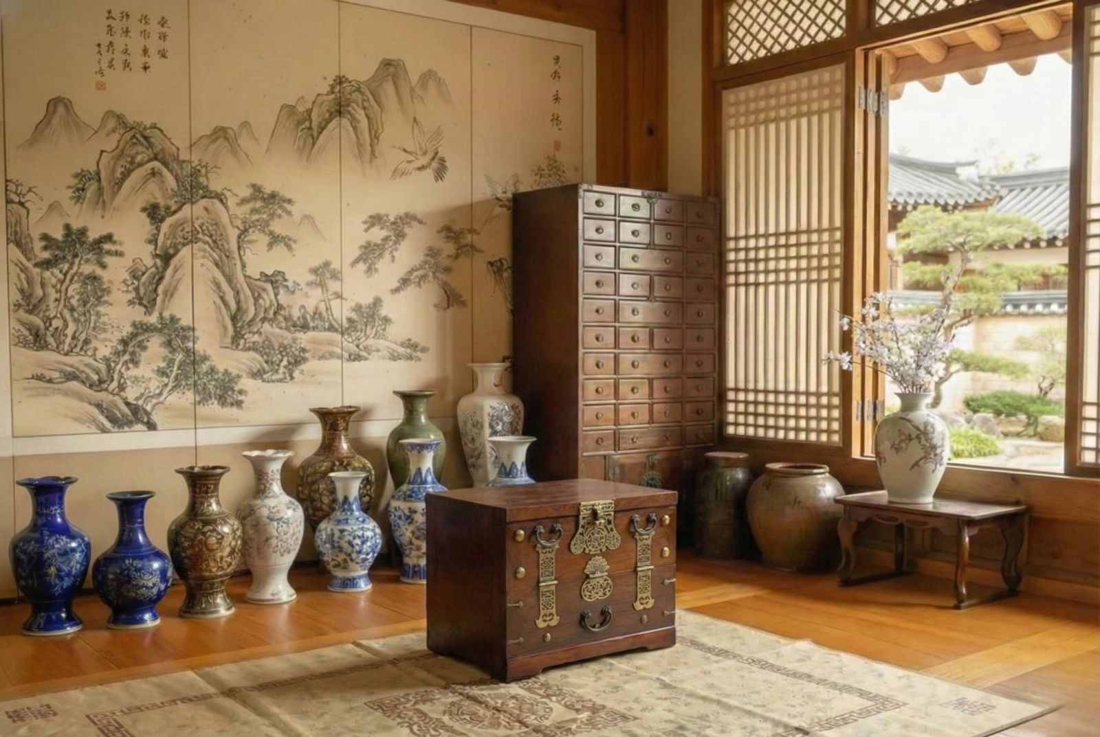 ☆韓国李朝箪笥(韓国李朝家具) 韓国製アンティーク家具☆ 在庫No.i