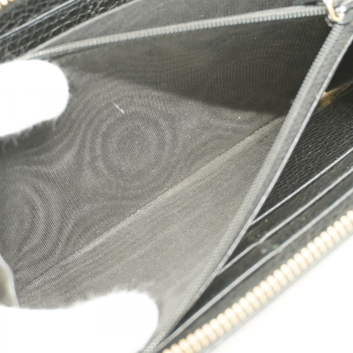 5pb1928】グッチ 長財布 GGマーモント 456117 レザー ブラック