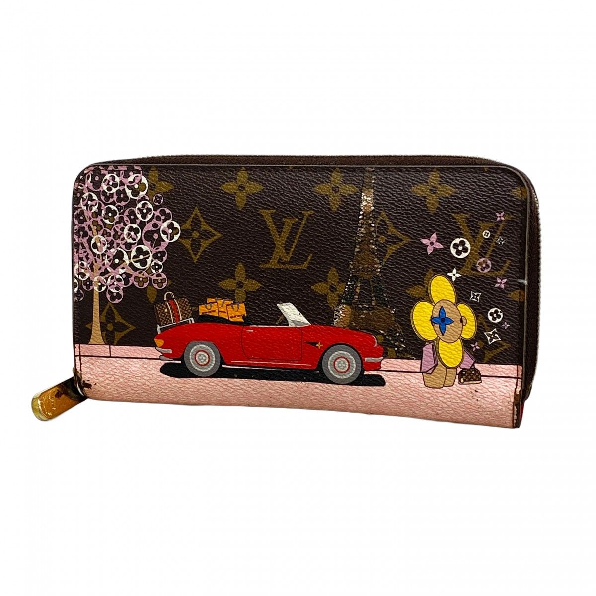 5 pb 1969 ルイヴィトン 長財布 モノグラム ヴィヴィエンヌ|2019 ホリデー ジッピーウォレット M 68487 ブラウン レディース