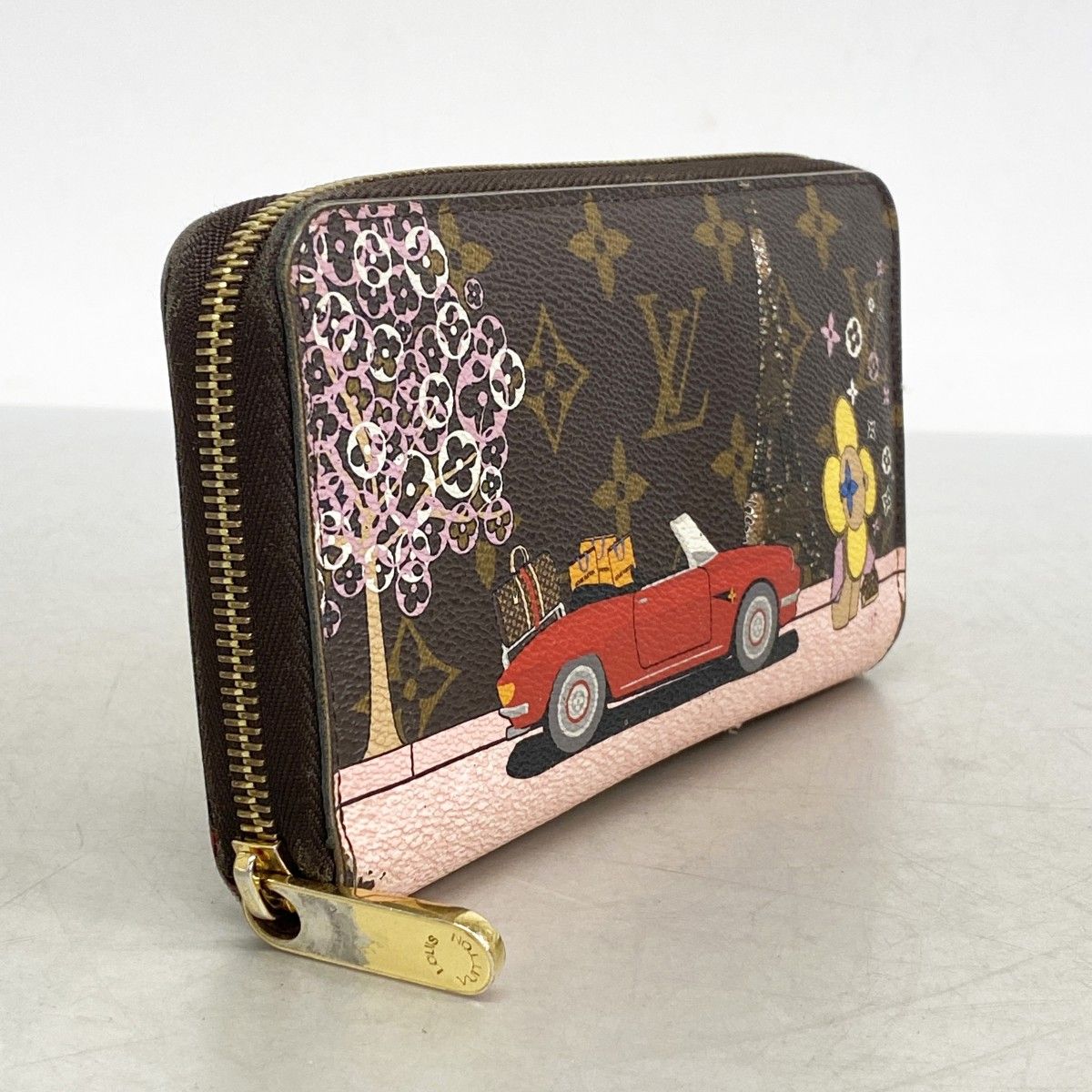 5 pb 1969 ルイヴィトン 長財布 モノグラム ヴィヴィエンヌ 2019 ホリデー ジッピーウォレット M 68487 ブラウン レディース